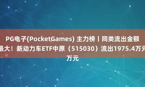 PG电子(PocketGames) 主力榜丨同类流出金额最大！新动力车ETF中原（515030）流出1975.4万元