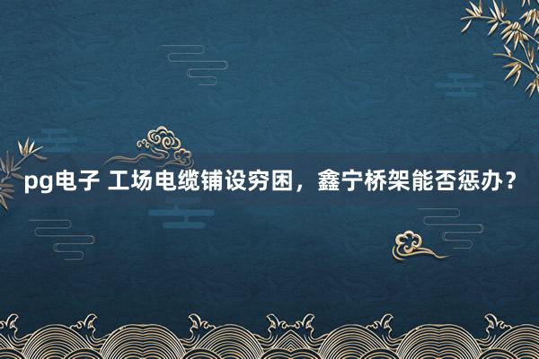 pg电子 工场电缆铺设穷困，鑫宁桥架能否惩办？