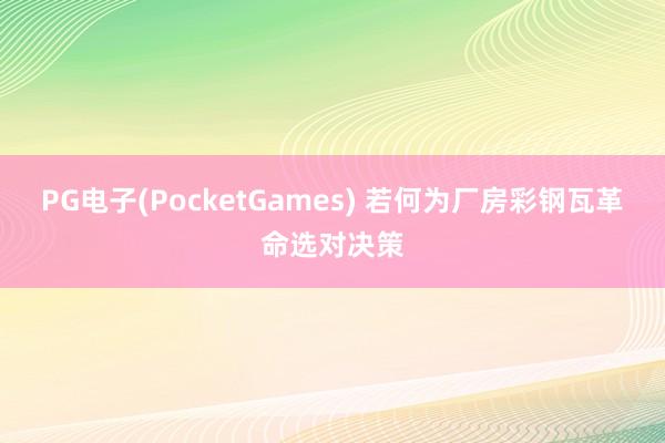 PG电子(PocketGames) 若何为厂房彩钢瓦革命选对决策